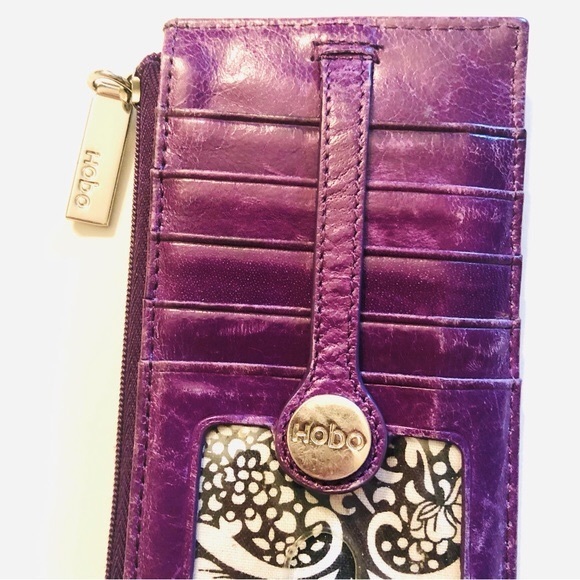 HOBO Purple Leather Metro Slide Card Stacker Wallet - Picture 3 of 5